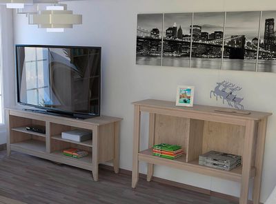 Combo TuHome Living Essential Rack TV 50'' + Arrimo TuHome