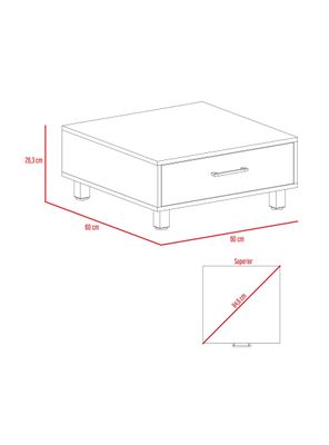 Imagen 2 del producto Combo TuHome Living Beijing Wengué Biblioteca Cubo + Mesa de Centro TuHome
