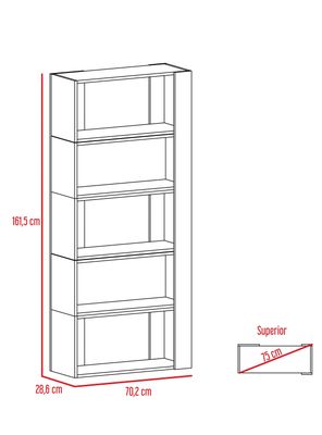 Imagen 2 del producto Combo Living Beijing Rovere Biblioteca Cubo + Mesa de Centro TuHome