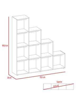 Imagen 2 del producto Combo Living Beijing Rovere Biblioteca Escalera + Mesa de Centro