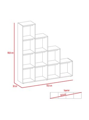 Imagen 2 del producto Combo Living Beijing Wengué Rack Extensible TV 40'' + Biblioteca Escalera