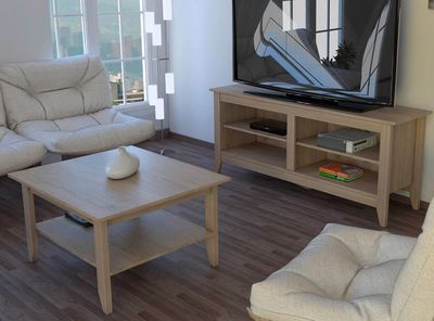 Combo Living Essential Rack TV 50'' + Mesa de Centro Attimo