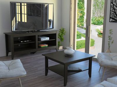 Imagen 2 del producto Combo Living Essential Wengué Rack TV 50'' + Mesa de Centro Attimo