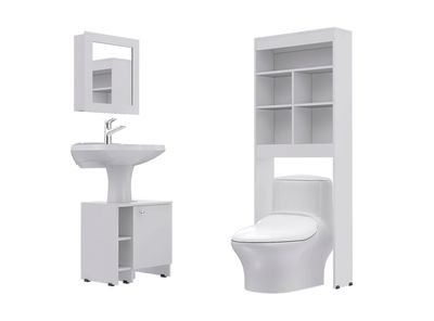 Combos Baño Big Bath Botiquín Espejo + Optimizador Lavamanos 47-A + Optimizador Espacios