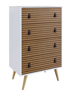 Cómoda Amber 4 Cajones Blanca