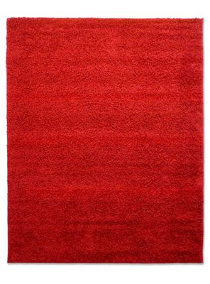 Alfombra Shaggy Lisa 133 x 180 cm Rojo Valencia