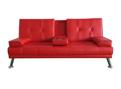 Futón PU Lounge Rojo