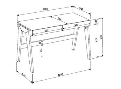 Imagen 2 del producto Escritorio Decocasa Artesano MDF 120 cm