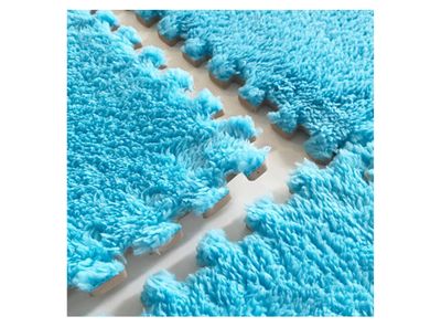 Imagen 2 del producto Set de Goma Eva tipo Felpa color Azul 30x30 cm 9 unidades