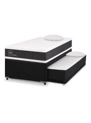 Diván Cama New Ortopedic Black + 2 Almohadas