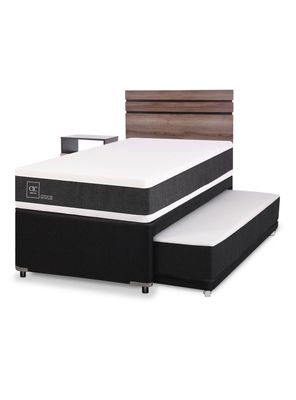 Diván Cama New Ortopedic Black + Set Muebles Ares