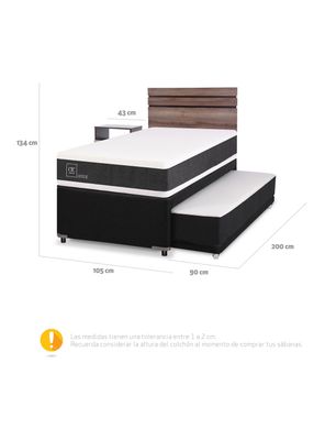 Imagen 2 del producto Diván Cama New Ortopedic Black + Set Muebles Ares