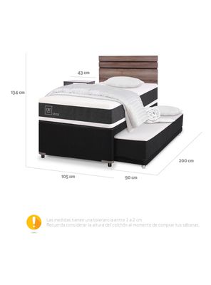 Imagen 2 del producto Diván New Ortopedic Black + Set Muebles Ares + Set Textil