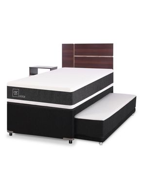 Diván Cama New Ortopedic Black + Set Muebles Enio