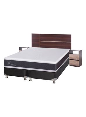 Box Spring New Ortopedic B5 Black King + Set Muebles Enio