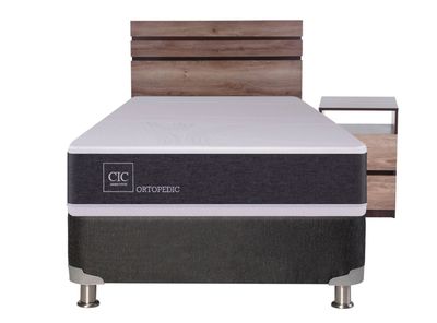 Imagen 2 del producto Box Spring New Ortopedic Black 1.5 Plazas + Set Muebles Ares