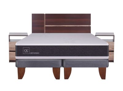 Imagen 2 del producto Cama Europea New Ortopedic 2 Plazas Base Dividida + Set Muebles Enio