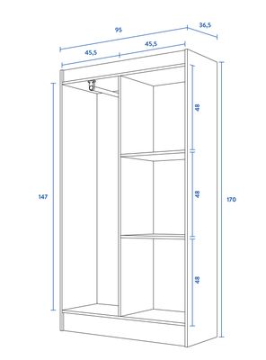 Imagen 2 del producto Clóset Bagua 4 Puertas Cerezo