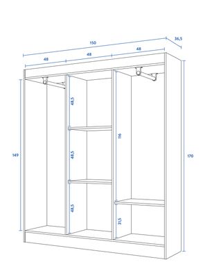 Imagen 2 del producto Clóset Laredo 6 Puertas Cerezo