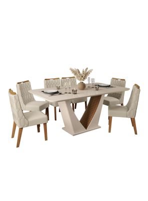 Juego de Comedor Dalila + 6 Sillas
