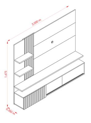 Imagen 2 del producto Panel Tv 65"" Atena 3 Puertas