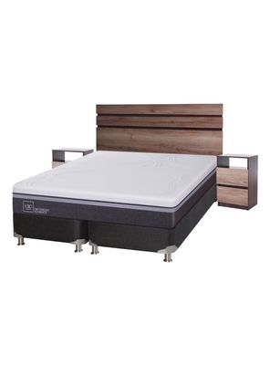 Box Spring Ortopedic Advance King + Set Muebles Ares