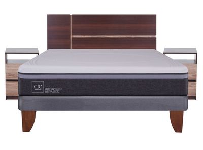 Imagen 2 del producto Cama Europea Ortopedic Advance 2 Plazas Base Normal + Set Muebles Enio