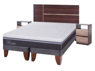 Cama Europea Ortopedic Advance King + Set Muebles Enio
