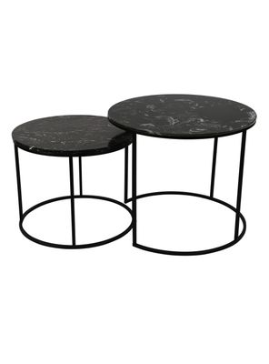 Set 2 Mesas Mármol Negro
