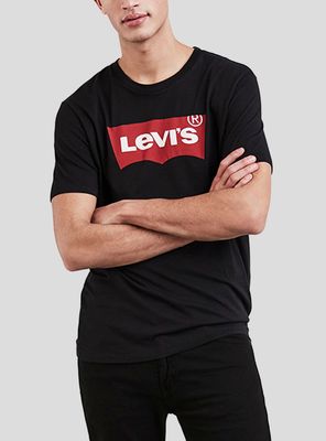 Polera Manga corta Negra Print Brand