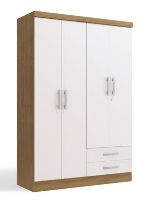 Imagen 1 del producto Clóset Josefa 4 Puertas 2 Cajones Freijó Blanco