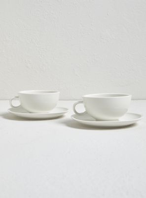 Imagen 2 del producto Set de 4 Tazas de Café 100 ml + Platillos Porcelana