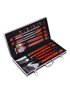 Set Asado Pinzas Premium 18 Piezas