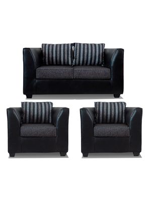 Juego Living Valentino 2 Cuerpos + Sillones Tela/PU