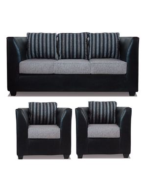 Juego Living Valentino 3 Cuerpos + Sillones Tela/PU