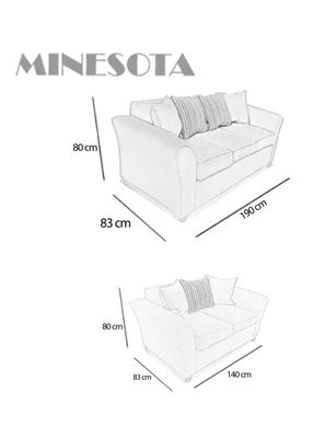 Imagen 2 del producto Juego de Living Minesota 3.2 Cuerpos Tela/PU