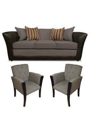 Imagen 1 del producto Juego Living Minesota 3 Cuerpos Tela/PU + Sitiales