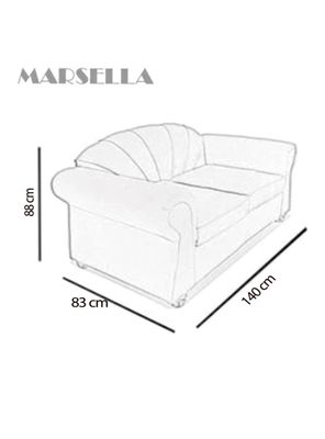 Imagen 2 del producto Sofá Marsella 2 Cuerpos Tela/Pu