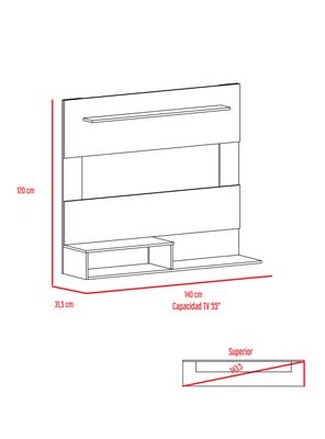 Imagen 2 del producto Bar Esquinero + Panel 55"" Beijing