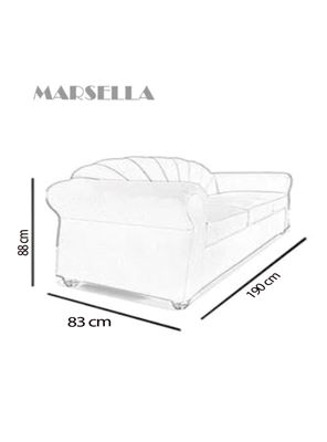 Imagen 2 del producto Sofá Marsella 3 Cuerpos Tela/Pu