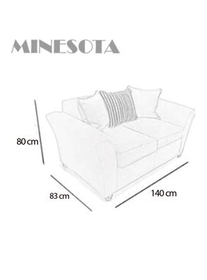 Imagen 2 del producto Sofá Minesota 2 Cuerpos Tela/Pu