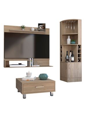 Bar Esquinero + Panel 55"" + Mesa Centro Beijing