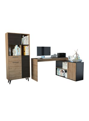 Escritorio 1L + Biblioteca Bilbao