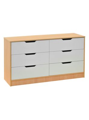 Imagen 2 del producto Cómoda 6 Cajones Misuri Carvalo-Blanco