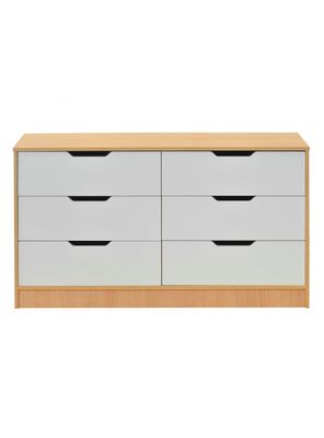 Cómoda 6 Cajones Misuri Carvalo-Blanco