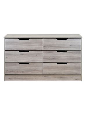 Cómoda 6 Cajones Misuri Roble Santana