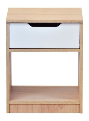 Velador 1 Cajones Misuri Carvalo-Blanco