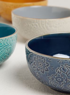 Imagen 2 del producto Set 4 Bowls Embossed Cerámica