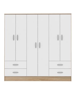 Clóset 4 Cajones 6 Puertas Maipo Olmo/Blanco