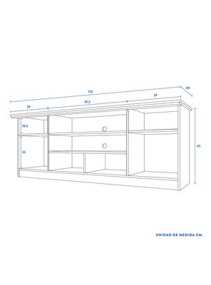 Imagen 2 del producto Rack CIC TV 65"" Clásico Nogal Cic